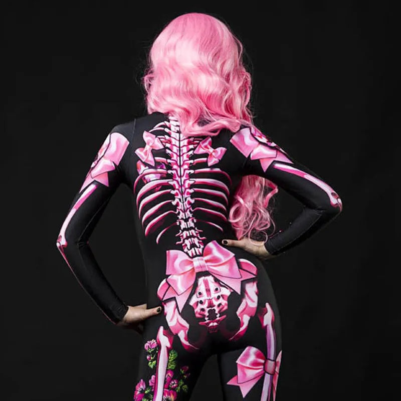 Trajes de Halloween Cosplay Esqueleto Impressão 3D