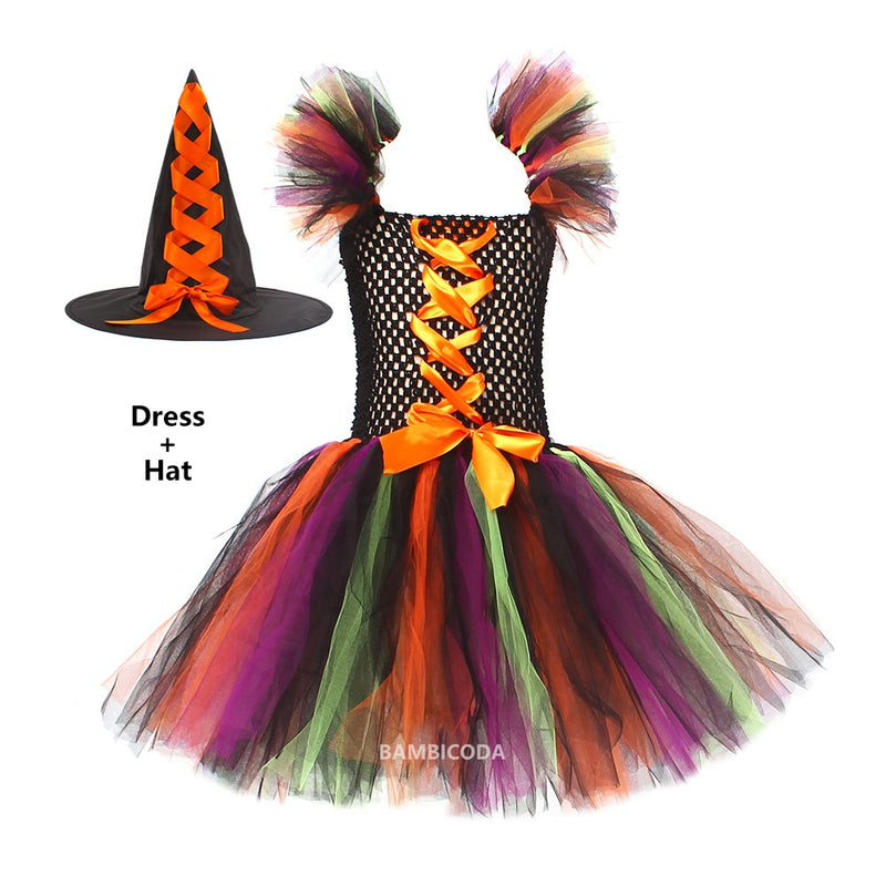 Traje de Bruxa Infantil para Halloween