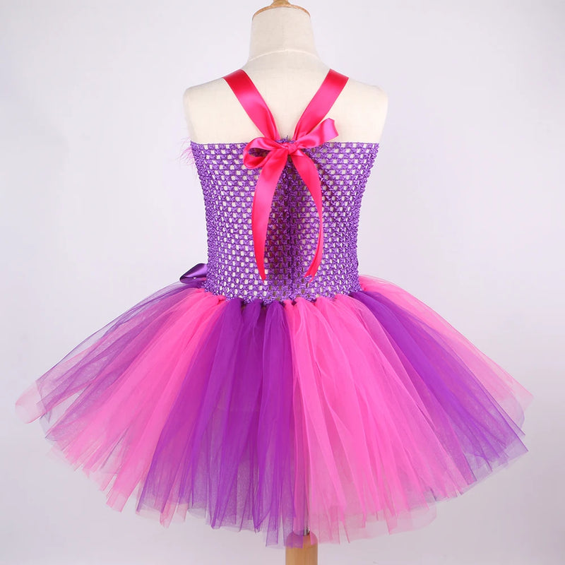 Fantasia- Vestido Tutu Gato Cheshire