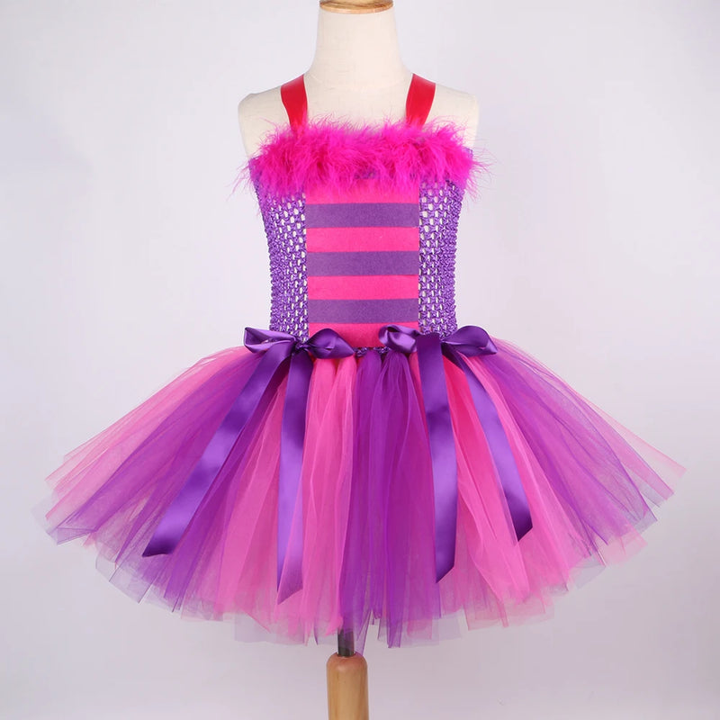 Fantasia- Vestido Tutu Gato Cheshire