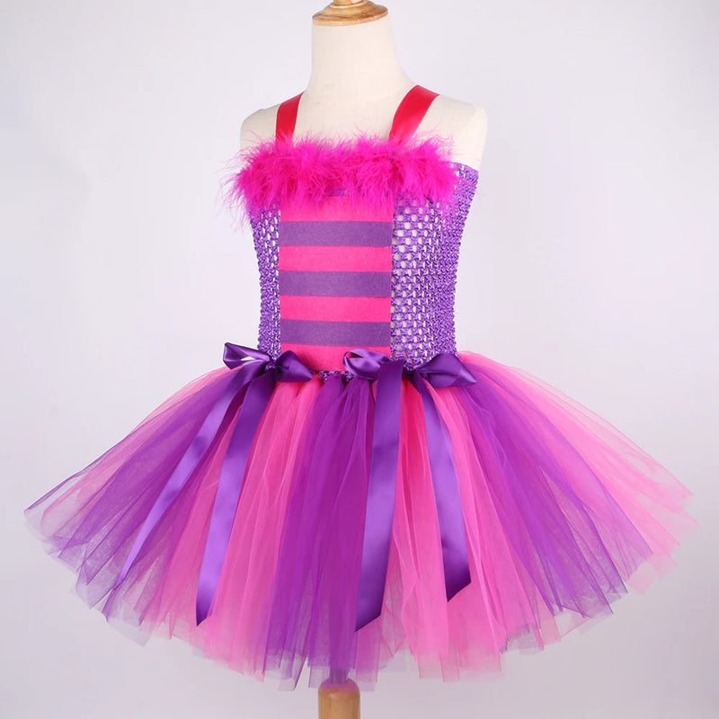 Fantasia- Vestido Tutu Gato Cheshire