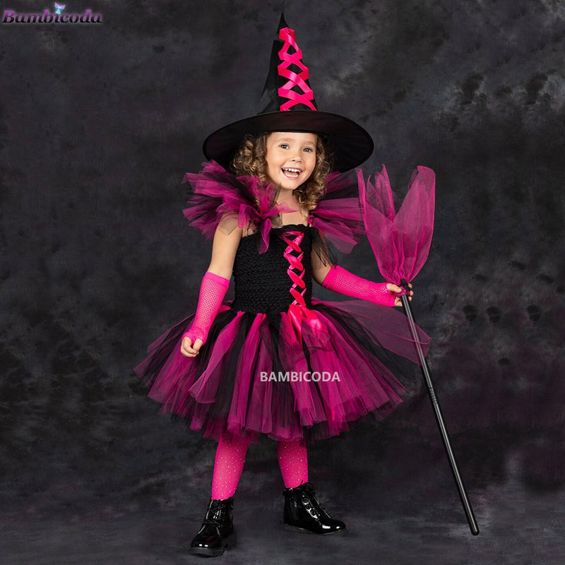 Traje de Bruxa Infantil para Halloween